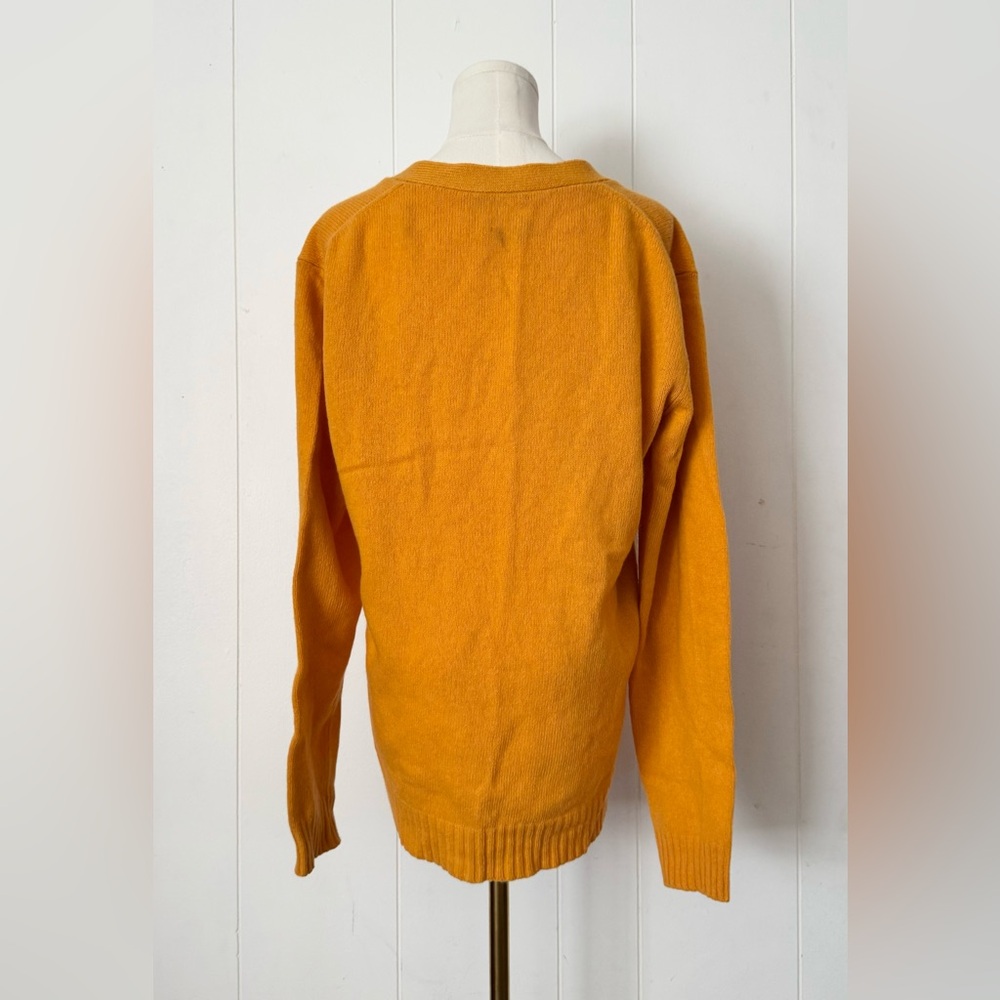 Ron Herman RHLA Cashmere Cardigan Orange Size M 2 Recycled Cashmere Yarn Italy - Picture 6 of 13
